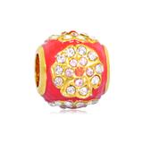 Gold Plated Enamel Flower Beads AA684G-1 VNISTAR Flower Beads