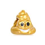 Gold Plated Emoji Beads AA685G VNISTAR Stainless Steel European Beads