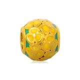 Gold Plated Enamel Flower Beads AA695G-3 VNISTAR Gold Plated Beads