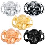 Stainless Steel Big Hole Skull Beads AA795 VNISTAR Steel Skull Beads