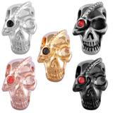 Stainless Steel Big Hole Skull Beads AA804 VNISTAR Steel Skull Beads