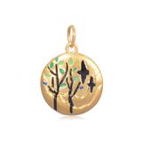 Gold Plated Bird Nature Charms AAT485G VNISTAR Link Charms