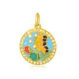 Gold Plated Butterfly Nature Charms AAT548G VNISTAR Link Charms