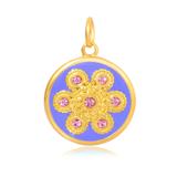 Gold Plated Enamel Flower Charms AAT560G-3 VNISTAR Link Charms