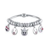 Stainless Steel Emoji Charms Bracelets B022S VNISTAR Emoji Steel Bracelets
