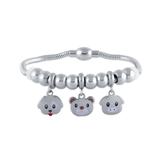 Stainless Steel Emoji Charms Bracelets B025S VNISTAR Emoji Steel Bracelets