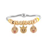 Stainless Steel Emoji Charms Bracelets B028G VNISTAR Emoji Steel Bracelets