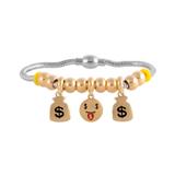 Stainless Steel Emoji Charms Bracelets B029G VNISTAR Emoji Steel Bracelets