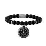 Stainless Steel Beaded Bracelet B047 VNISTAR Steel Men's Bracelets