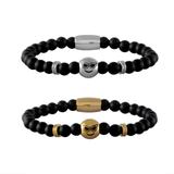 Stainless Steel Bracelets-6mm Agate Stone B088 VNISTAR Bracelets