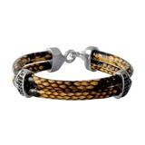 Stainless Steel 6mm Leather Bracelet B114-2 VNISTAR Bracelets