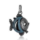 CZ Harmony Ball Locket Pendant CA240-4 VNISTAR Jewellery