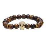 Skull Copper Cubic Zirconia Beads Bracelet CB004 VNISTAR Bracelets