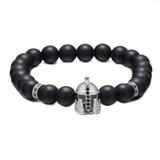 Helmet Copper Cubic Zirconia Beads Bracelet CB013 VNISTAR Men's Copper Zirconia Bracelets