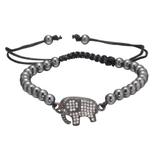 Elephant Copper Cubic Zirconia  Bracelet CB039 VNISTAR Men's Copper Zirconia Bracelets