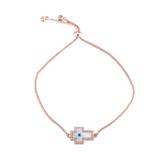 Cross Copper Cubic Zirconia Bracelet CB053 VNISTAR Women's Copper Zirconia Bracelets