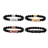 Copper Zirconia 8mm agate stone beads bracelets CB059 VNISTAR Men's Copper Zirconia Bracelets