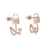 Copper Cubic Zircon Earring CE085-2 VNISTAR Cubic Zircon Earrings