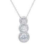 Copper Cubic Zircon Necklace CN125-1 VNISTAR Cubic Zircon Necklaces