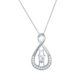 Copper Cubic Zircon Necklace CN147-1 VNISTAR Cubic Zircon Necklaces