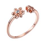 Copper Cubic Zirconia Rose Gold Plated Ring CR005-8 VNISTAR Copper Cubic Zirconia Rings