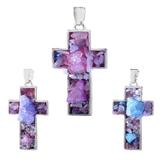 Alloy Semi-precious Stones Cross Pendant HA005 VNISTAR Pendant