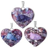 Alloy Semi-precious Stones Heart Pendant HA007 VNISTAR Life Tree Pendants