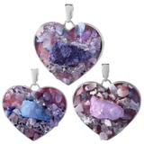 Alloy Semi-precious Stones Heart Pendant HA007 VNISTAR Pendant