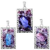 Alloy Semi-precious Stones Pendant HA011 VNISTAR Life Tree Pendants