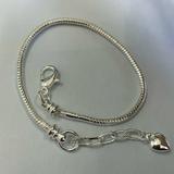 Silver plated bracelet JB265 with lobster clasp(JB265) JB265 VNISTAR Bracelets For Charms
