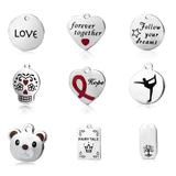 100pcs/lot Stainless Steel Charms 200+ Mix Designs MC005 VNISTAR MIX Designs