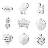100pcs/lot Stainless Steel Charms 200+ Mix Designs MC006 VNISTAR Metal Charms