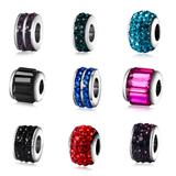50pcs/lot Stainless Steel European Beads 200+ Mix Colors MC007 VNISTAR Metal Charms