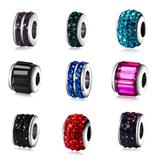 50pcs/lot Stainless Steel European Beads 200+ Mix Colors MC007 VNISTAR MIX Designs