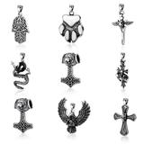 50pcs/lot Stainless Steel Men's Pendants 100+ Mix Designs MC008 VNISTAR Metal Charms