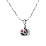 Stainless Steel Double Emoji Charms Necklace N125 VNISTAR Stainless Steel Charm Necklaces