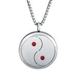 Stainless Steel 30mm Essential Oil Diffuser Necklace with 8 mix Pads N130 VNISTAR Steel Essential Oil Difusser Necklace