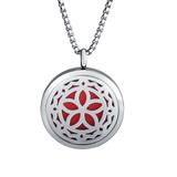 Stainless Steel 30mm Essential Oil Diffuser Necklace with 8 mix Pads N138 VNISTAR Steel Essential Oil Difusser Necklace