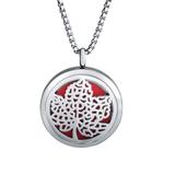 Stainless Steel 30mm Essential Oil Diffuser Necklace with 8 mix Pads N152 VNISTAR Necklaces