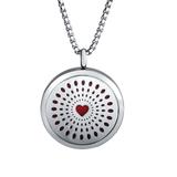 Stainless Steel 30mm Essential Oil Diffuser Necklace with 8 mix Pads N153 VNISTAR Necklaces