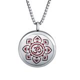 Stainless Steel 30mm Essential Oil Diffuser Necklace with 8 mix Pads N162 VNISTAR Necklaces