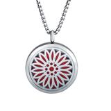 Stainless Steel 30mm Essential Oil Diffuser Necklace with 8 mix Pads N163 VNISTAR Jewellery