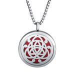 Stainless Steel 30mm Essential Oil Diffuser Necklace with 8 mix Pads N166 VNISTAR Steel Essential Oil Difusser Necklace
