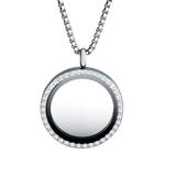 Stainless Steel 30mm Floating Locket Pendant N180-2 VNISTAR Jewellery