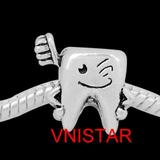 Vnistar Alloy Tooth and Toothbrush European Beads PBD016 PBD016 VNISTAR Alloy Plain Beads
