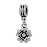 Alloy Flower European Dangle Beads PBD044 VNISTAR Alloy Dangle Charms