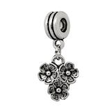 Alloy Flowers European Dangle Beads PBD047 VNISTAR Alloy European Beads