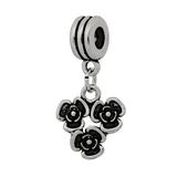 Alloy Flowers European Dangle Beads PBD049 VNISTAR Alloy European Beads