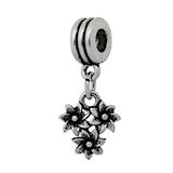 Alloy Flowers European Dangle Beads PBD063 VNISTAR Alloy European Beads