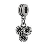 Alloy Flowers European Dangle Beads PBD064 VNISTAR Alloy European Beads